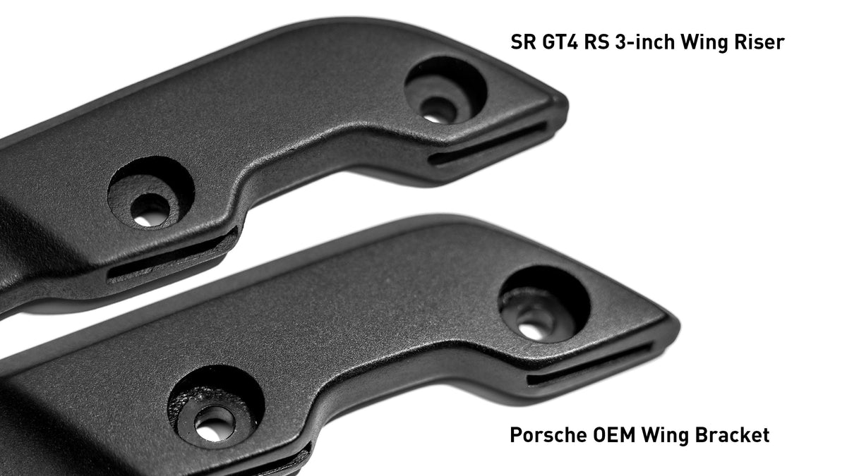 Silver Rocket Porsche GT4 RS 3-INCH WING RISER - OEM ALUMINIUM CASTING