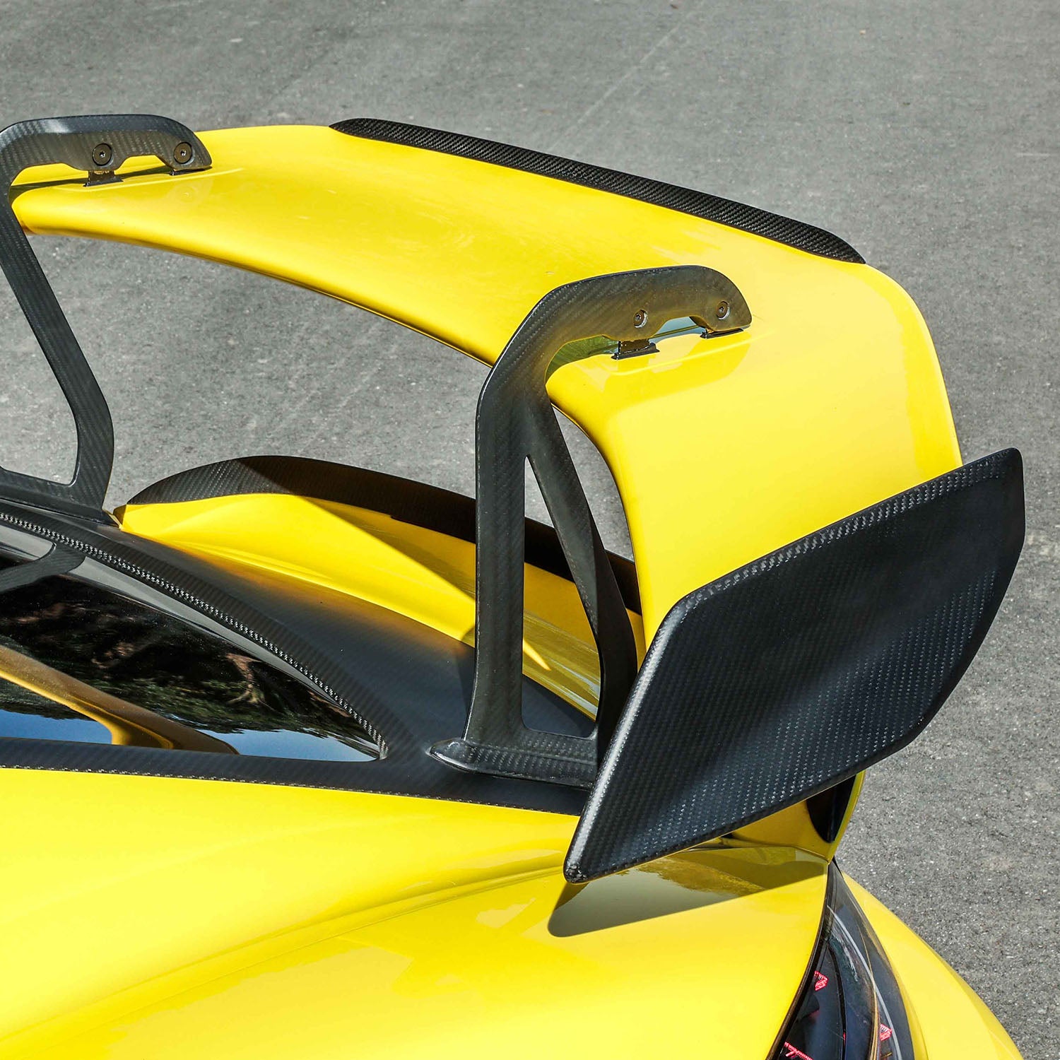 SR ドライカーボンファイバー リアダックテールガーニーフラップ