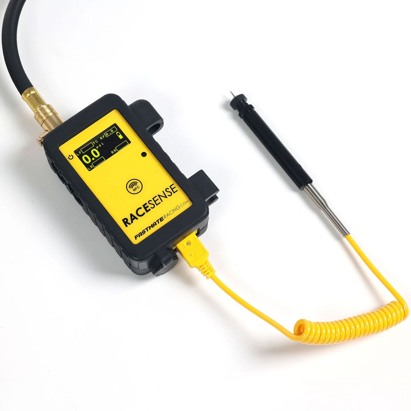 RACESENSE TIRE GAUGE WITH TIRE PROBE/PYROMETER & PROTECTIVE RUBBER