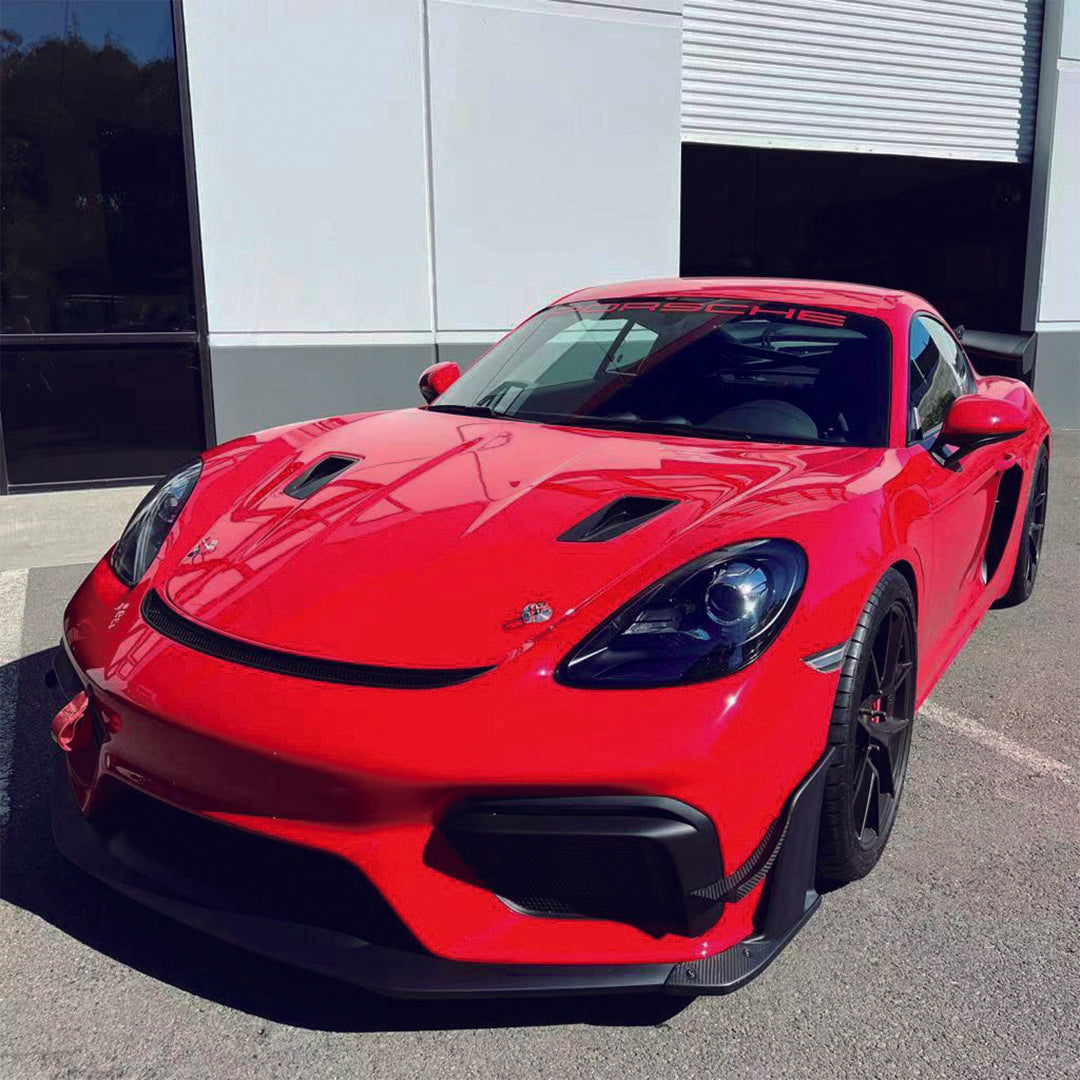 SR DRY CARBON FIBER LOWER SIDE SPOILER [PORSCHE 718 Cayman
