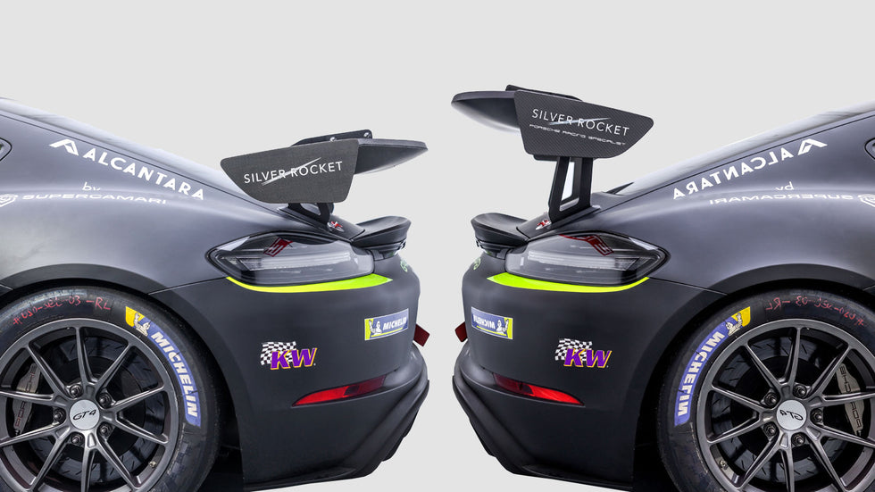 SR GT4 3-INCH SWAN NECK WING RISER - OEM 2017 ALUMINIUM [PORSCHE 718 G ...