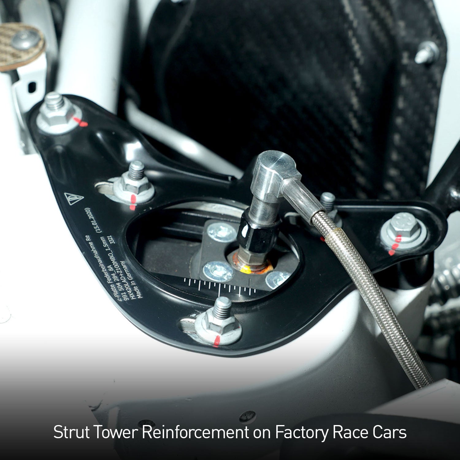 SR CUSTOMIZED PORSCHE MOTORSPORT STRUT TOWER REINFORCEMENT PLATES