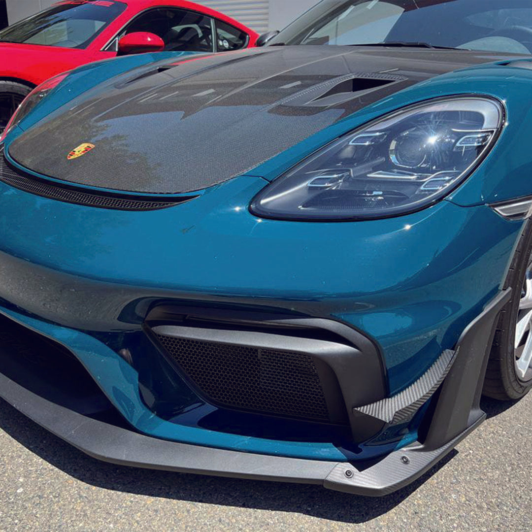 SR DRY CARBON FIBER LOWER SIDE SPOILER [PORSCHE 718 Cayman GT4 RS
