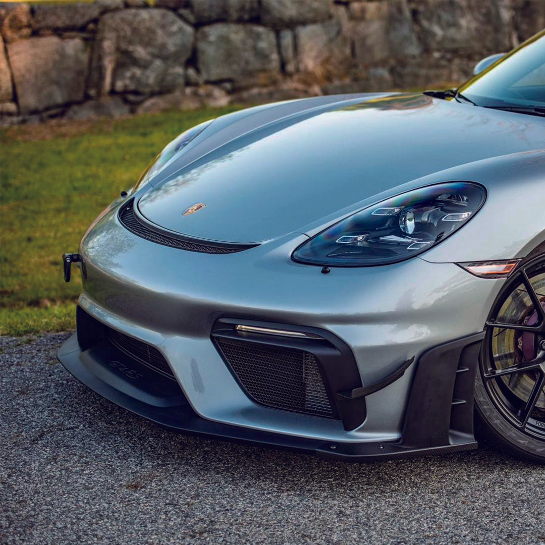 SR DRY CARBON FIBER LOWER SIDE SPOILER [PORSCHE 718 Cayman